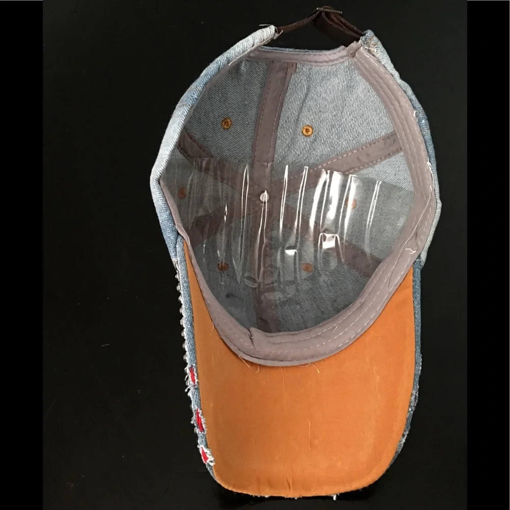 BOSS Studded Silver Embellished Jean Trucker Hat